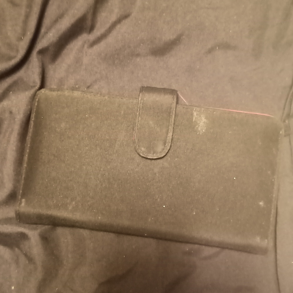 Black & red checkbook wallet
